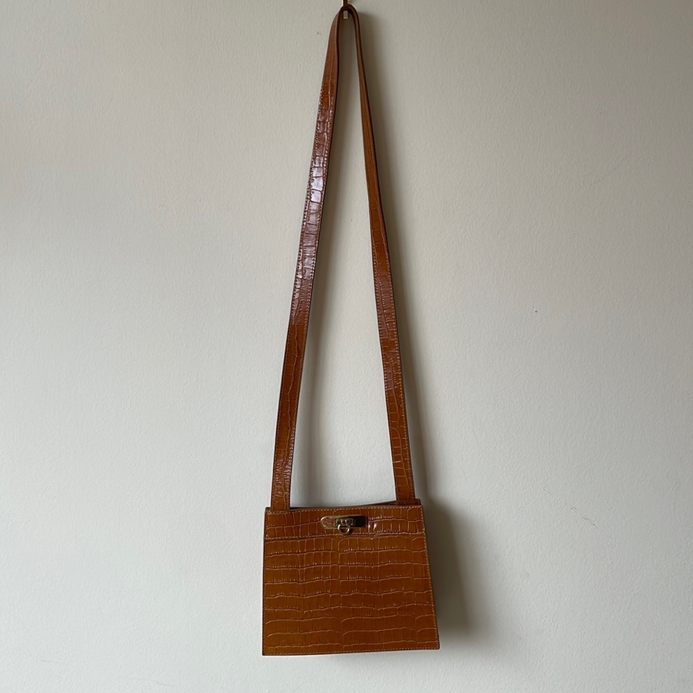 Simons - Faux croc over the should bag